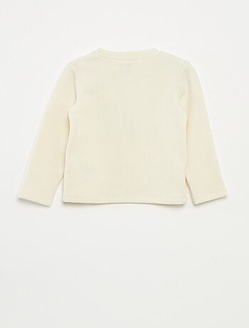 Camiseta estampada en tejido polar suave