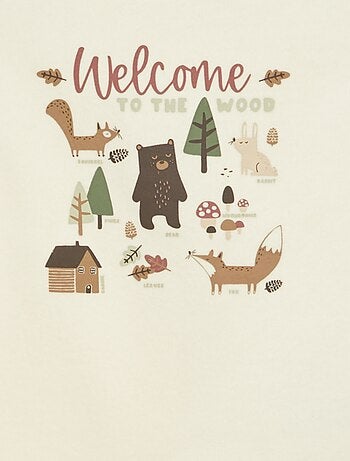 Camiseta estampada en tejido polar suave