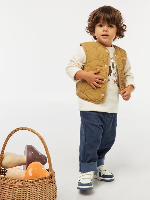 Camiseta estampada en tejido polar suave - Kiabi