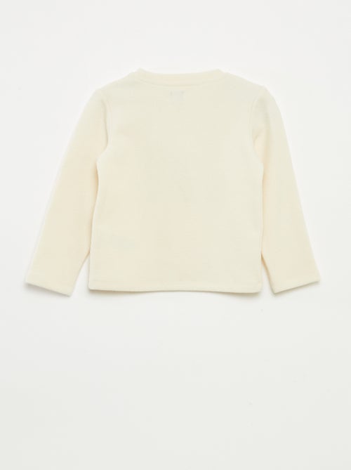 Camiseta estampada en tejido polar suave - Kiabi