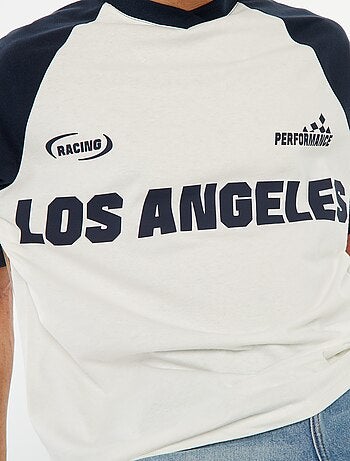 Camiseta estampada estilo deportivo 'Los Ángeles'