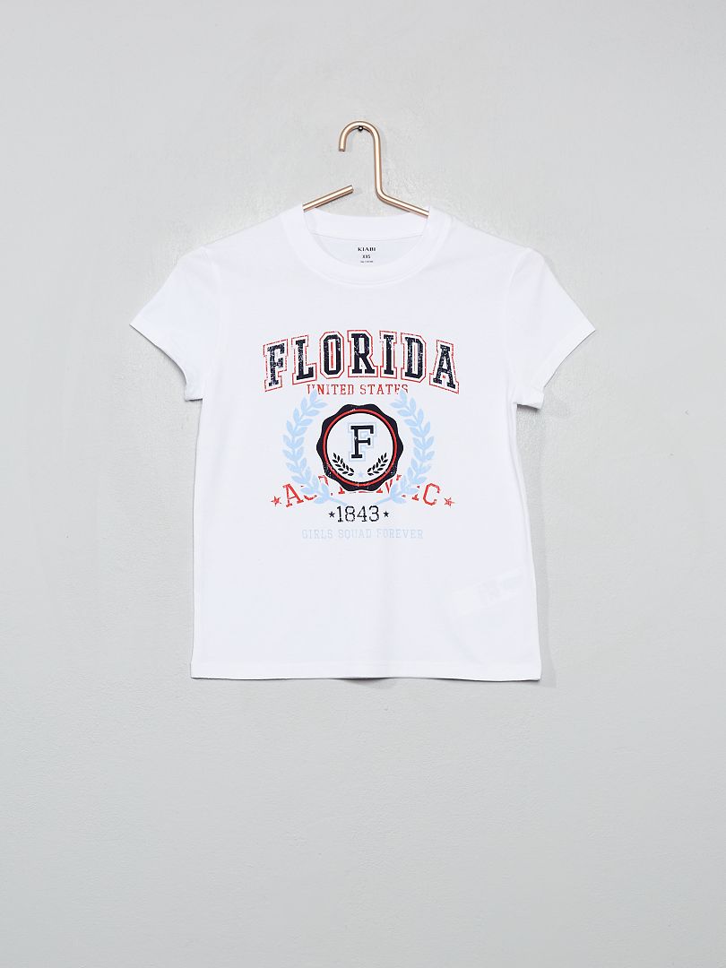 Camiseta estampada 'Florida' BLANCO - Kiabi