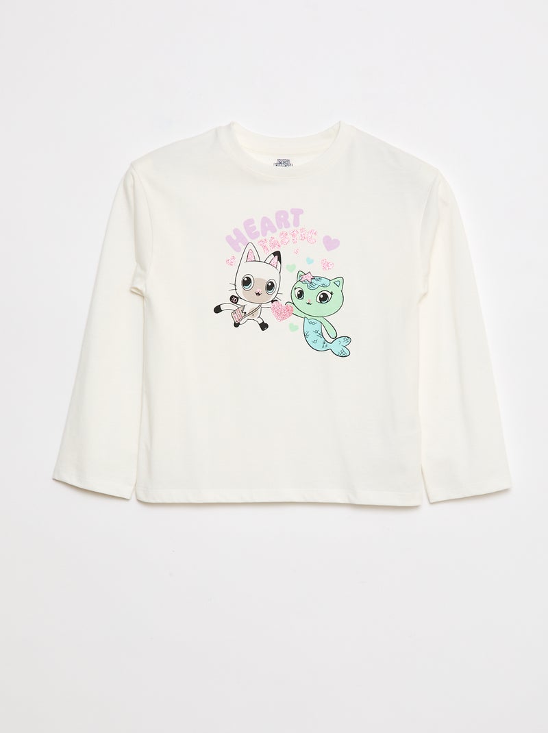 Camiseta estampada 'Gabby y la casa mágica' Blanco - Kiabi
