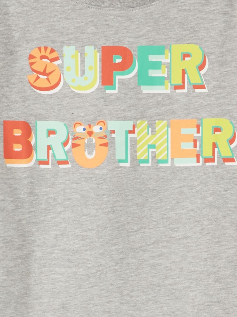 Camiseta estampada GRIS - Kiabi