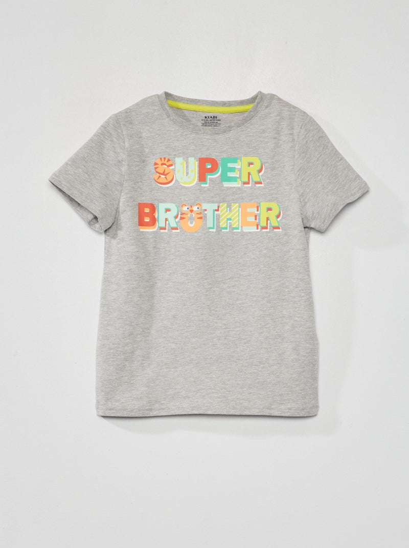 Camiseta estampada GRIS - Kiabi
