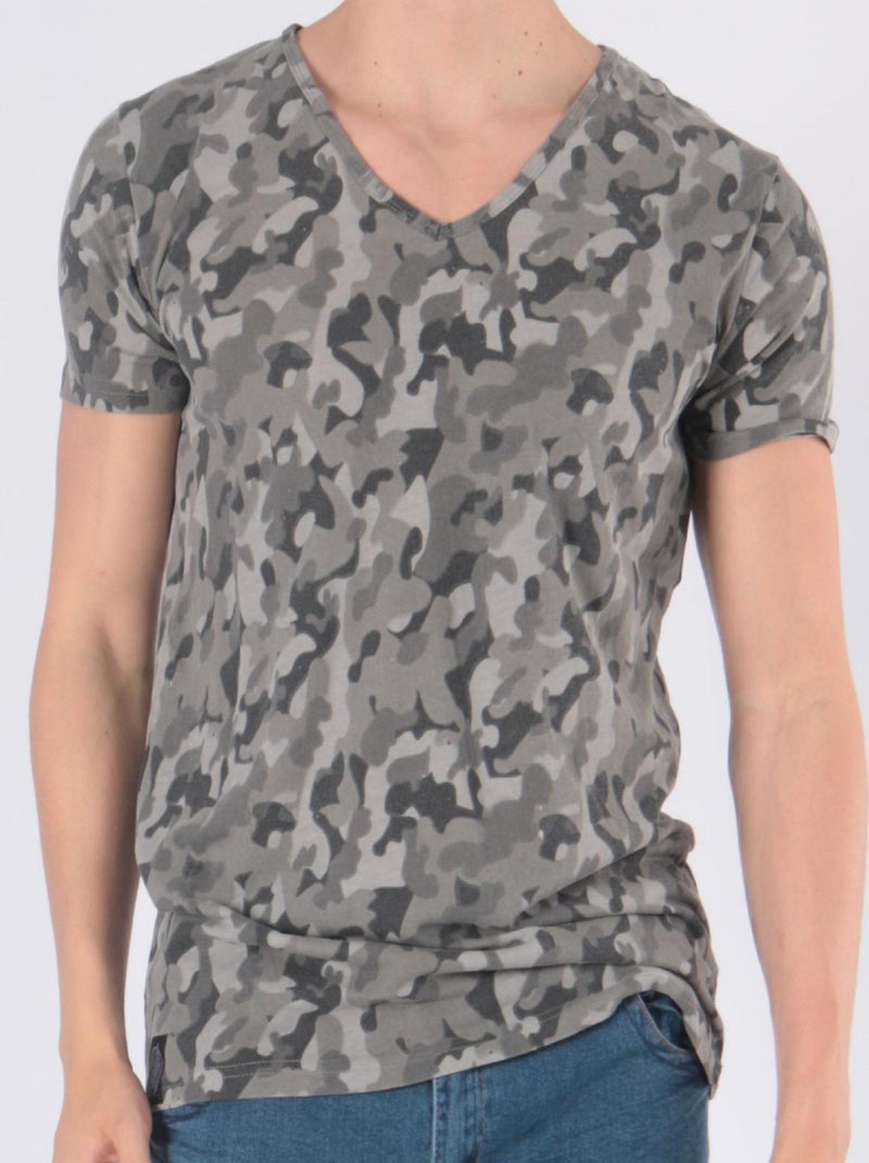 Camiseta estampada Gris - Kiabi