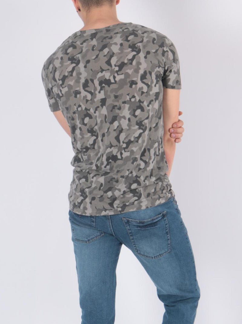 Camiseta estampada Gris - Kiabi
