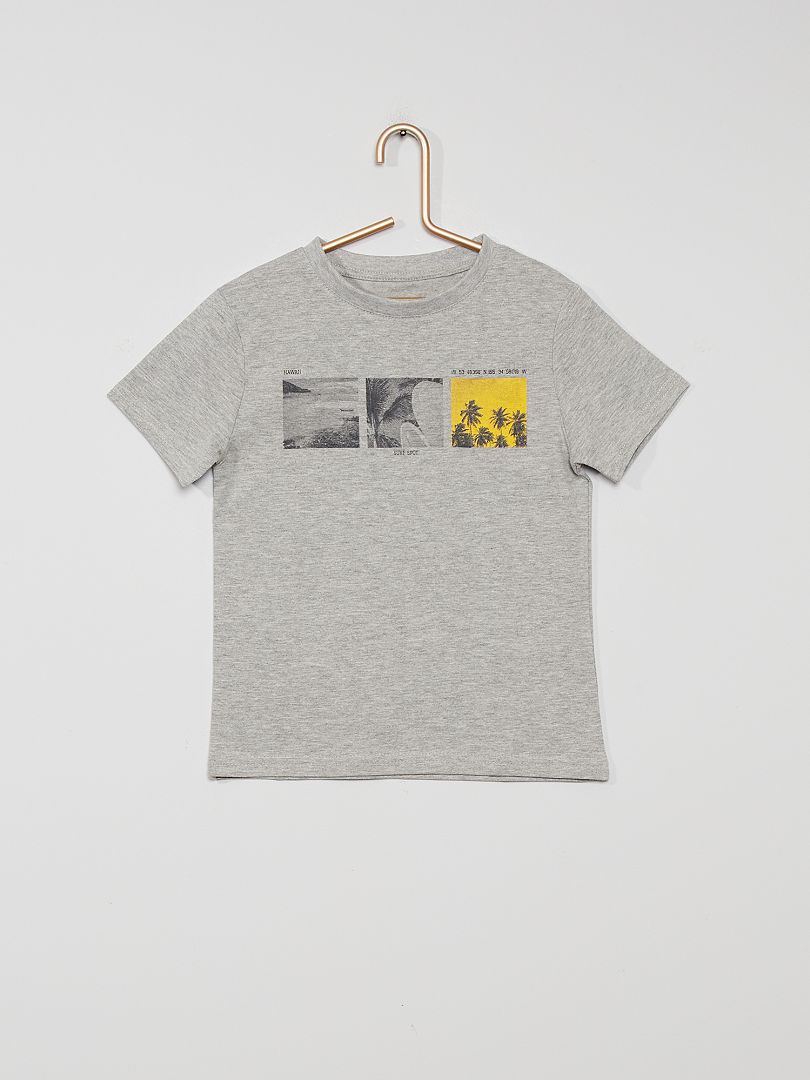 Camiseta estampada GRIS - Kiabi