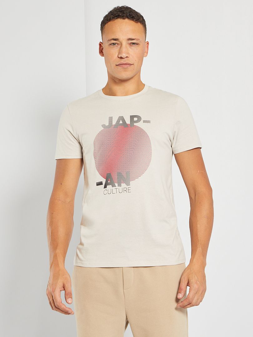Camiseta estampada GRIS - Kiabi