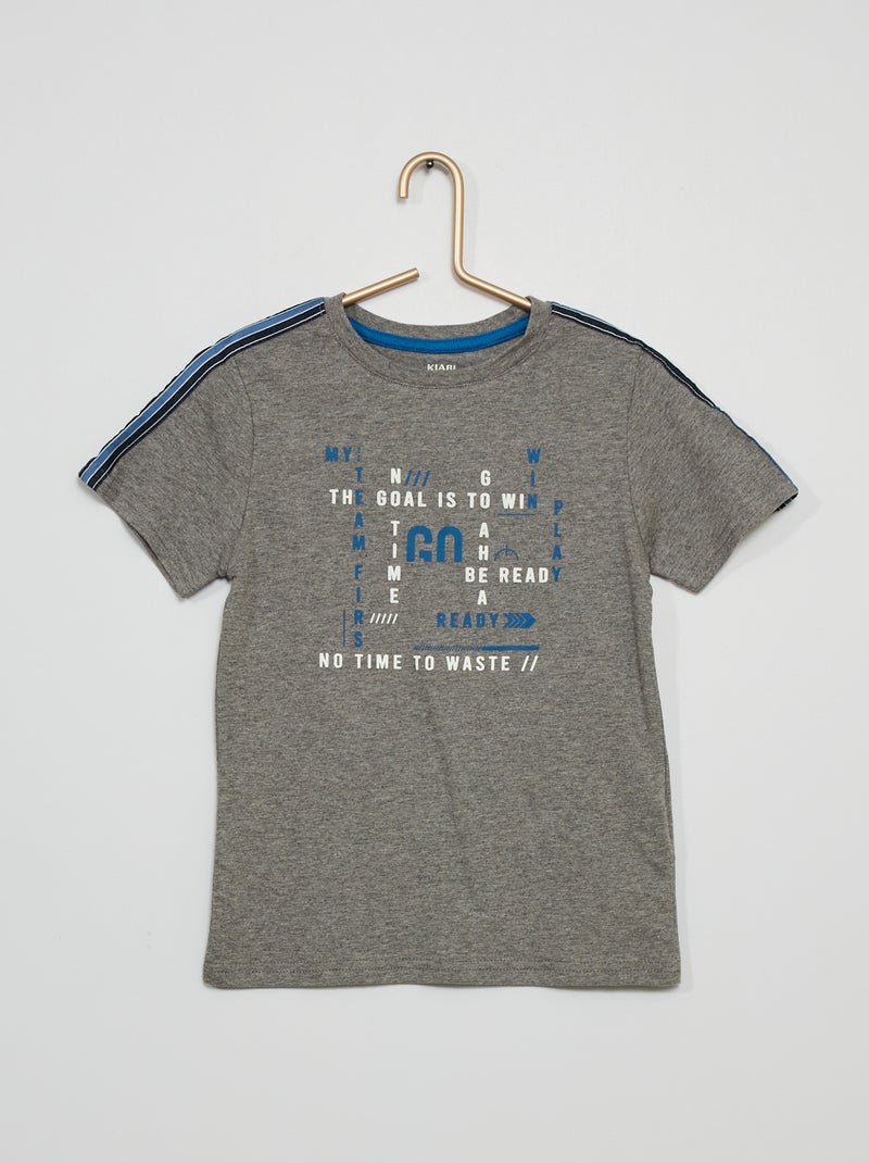 Camiseta estampada GRIS - Kiabi