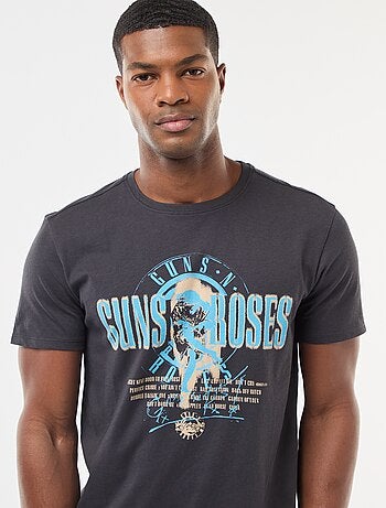 Camiseta estampada 'Guns N'Roses' de manga corta