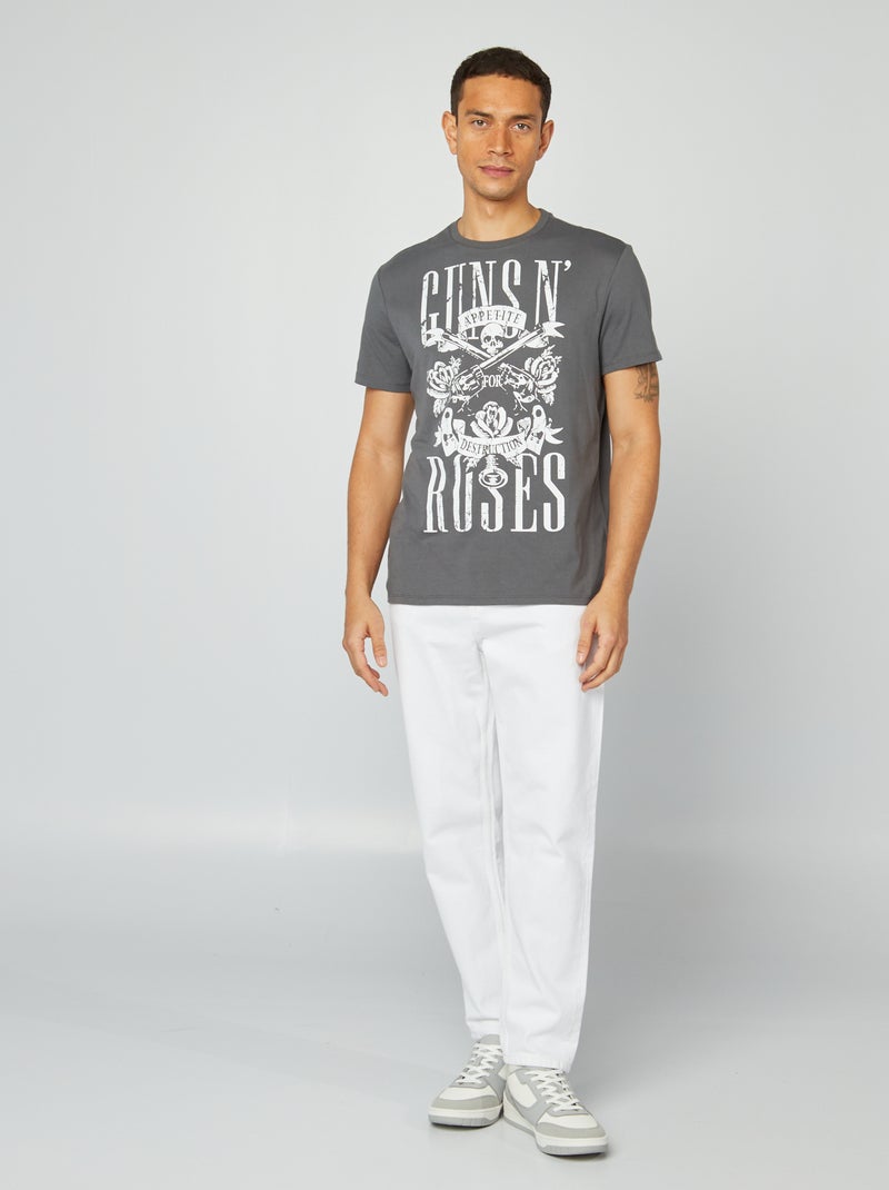 Camiseta estampada 'Guns N'Roses' GRIS - Kiabi