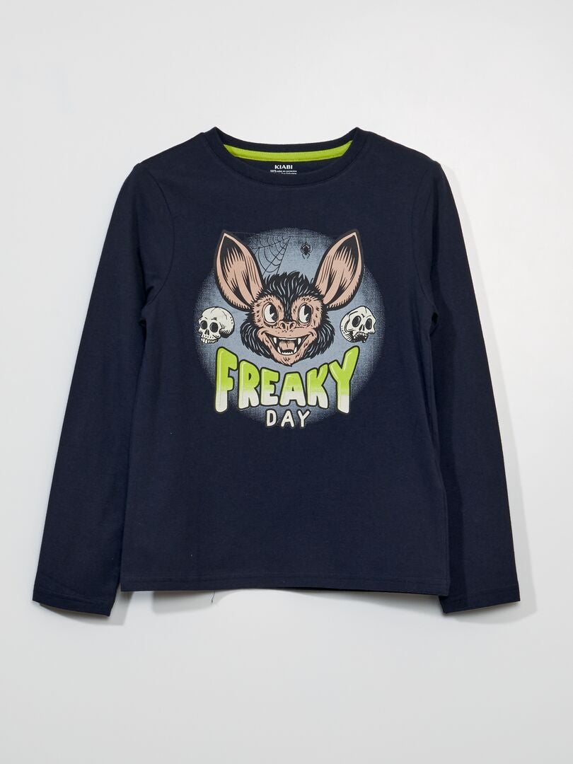 Camiseta estampada 'Halloween' AZUL - Kiabi