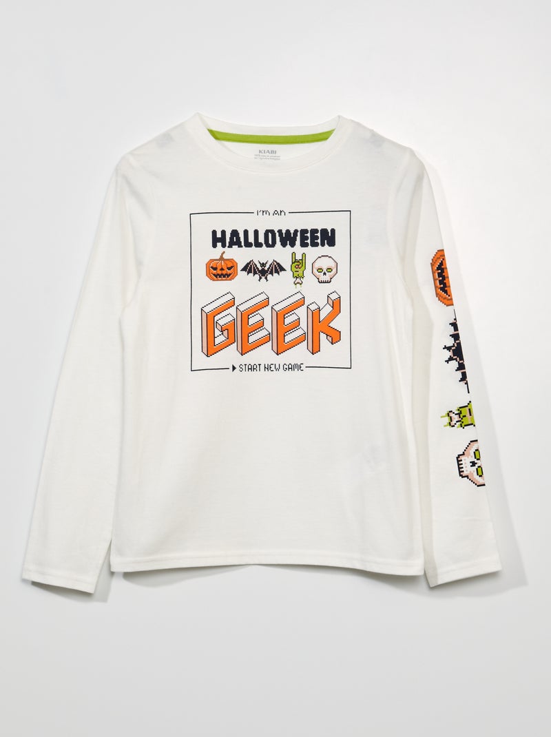 Camiseta estampada 'Halloween' BLANCO - Kiabi