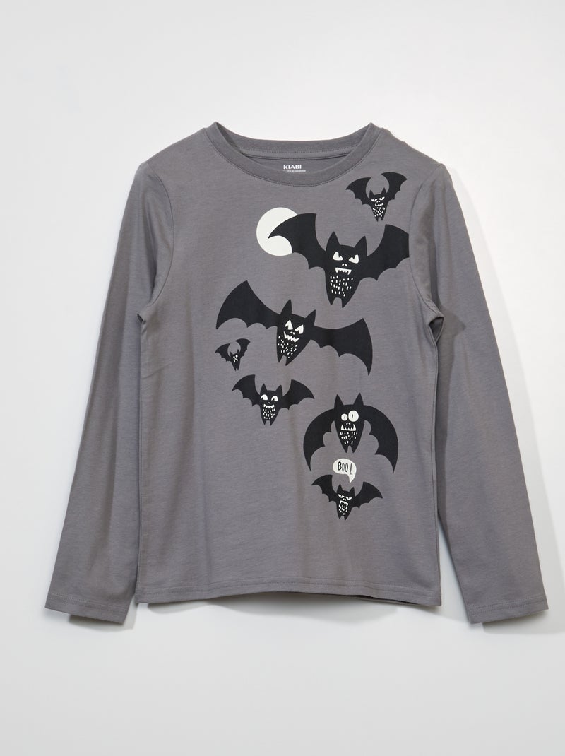 Camiseta estampada 'Halloween' GRIS - Kiabi