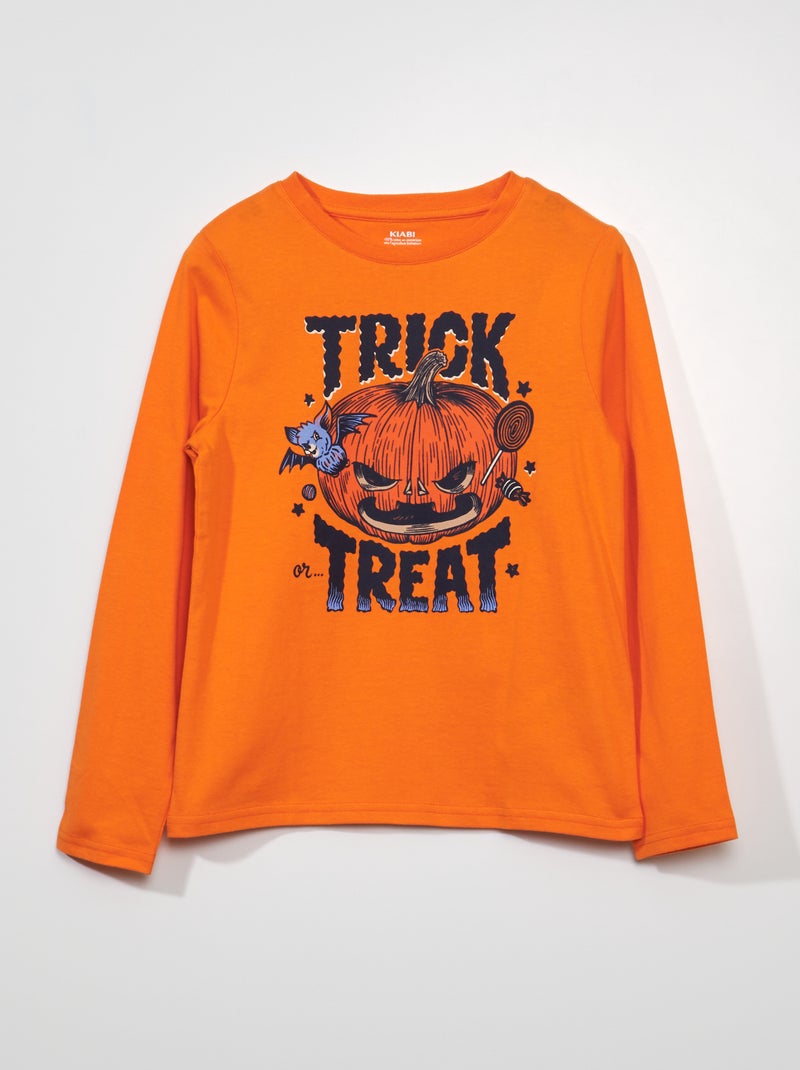 Camiseta estampada 'Halloween' NARANJA - Kiabi
