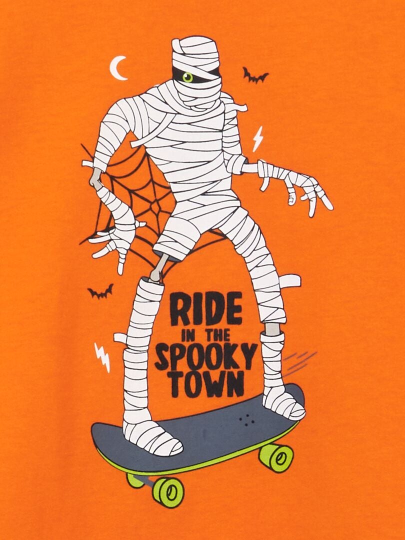 Camiseta estampada 'Halloween' NARANJA - Kiabi