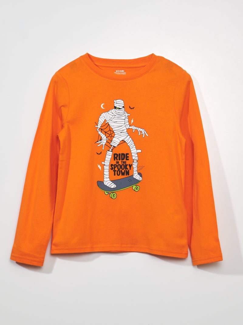 Camiseta estampada 'Halloween' NARANJA - Kiabi