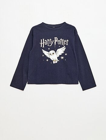 Camiseta estampada 'Harry Potter' de punto de algodón liso