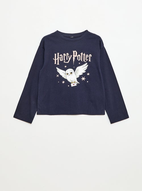 Camiseta estampada 'Harry Potter' de punto de algodón liso - Kiabi