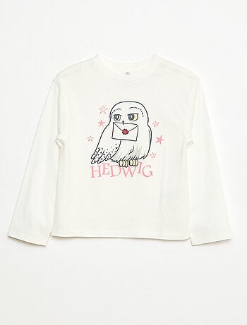 Camiseta estampada 'Harry Potter' de punto de algodón liso