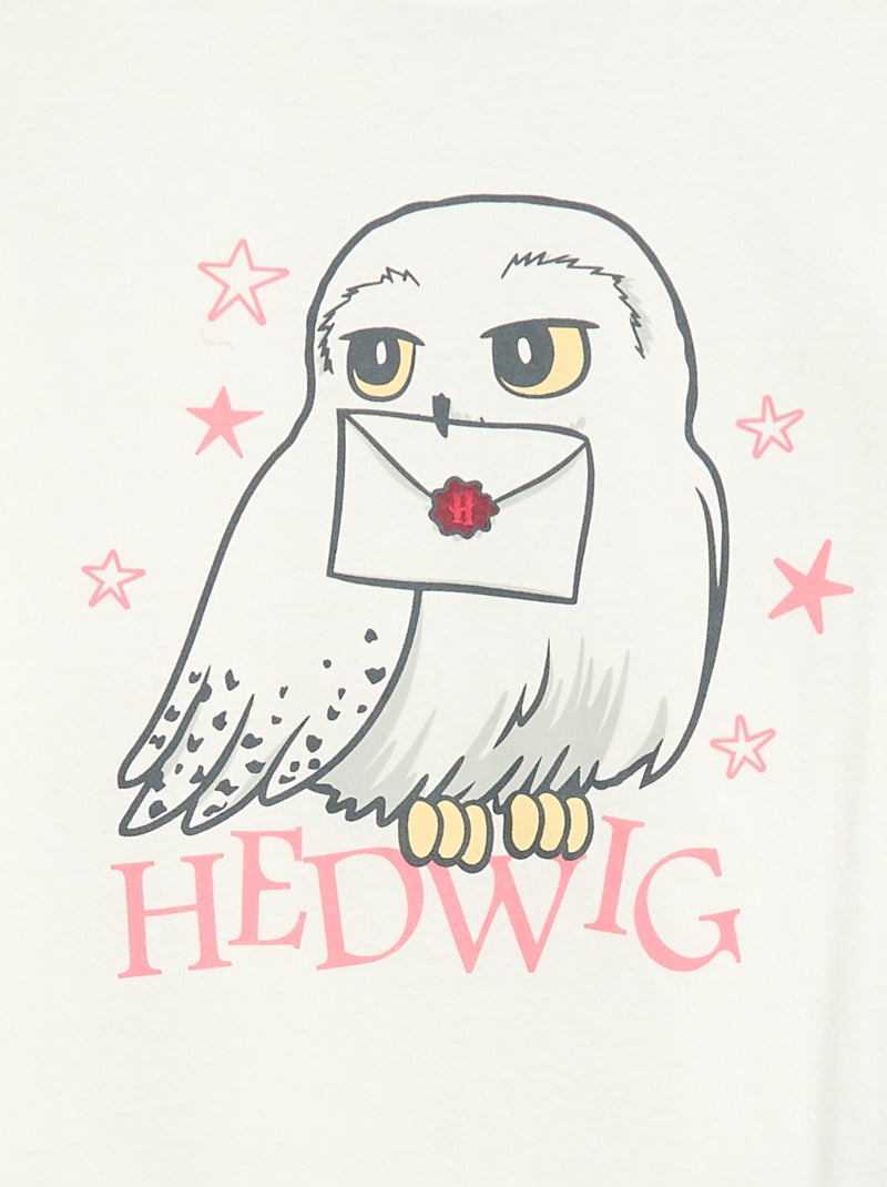Camiseta estampada 'Harry Potter' de punto de algodón liso Blanco - Kiabi