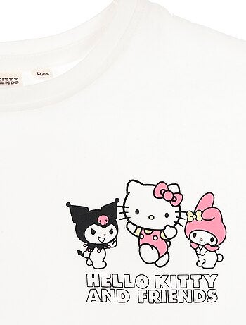 Camiseta estampada 'Hello Kitty' de algodón liso