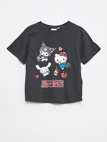 Camiseta estampada 'Hello Kitty' de algodón liso