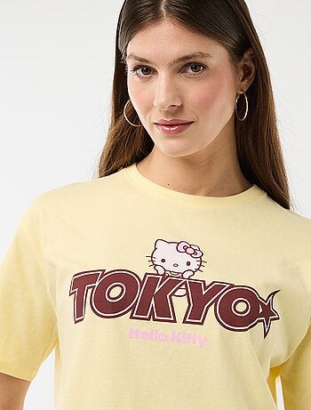 Camiseta estampada 'Hello Kitty' de manga corta
