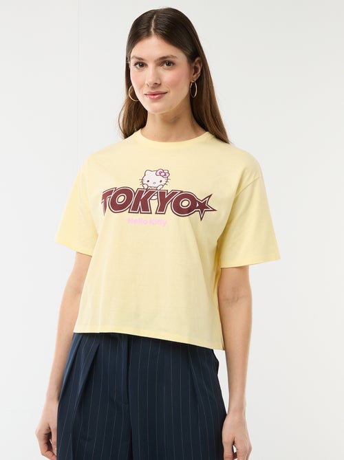 Camiseta estampada 'Hello Kitty' de manga corta - Kiabi