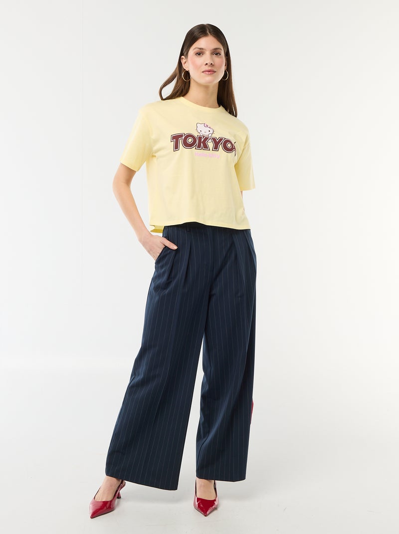 Camiseta estampada 'Hello Kitty' de manga corta Amarillo - Kiabi
