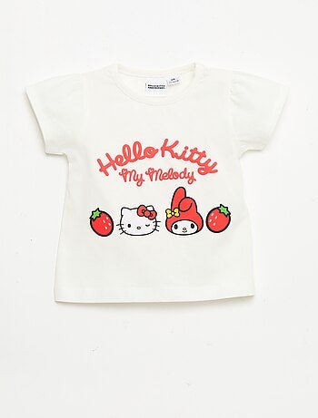 Camiseta estampada 'Hello Kitty' en relieve