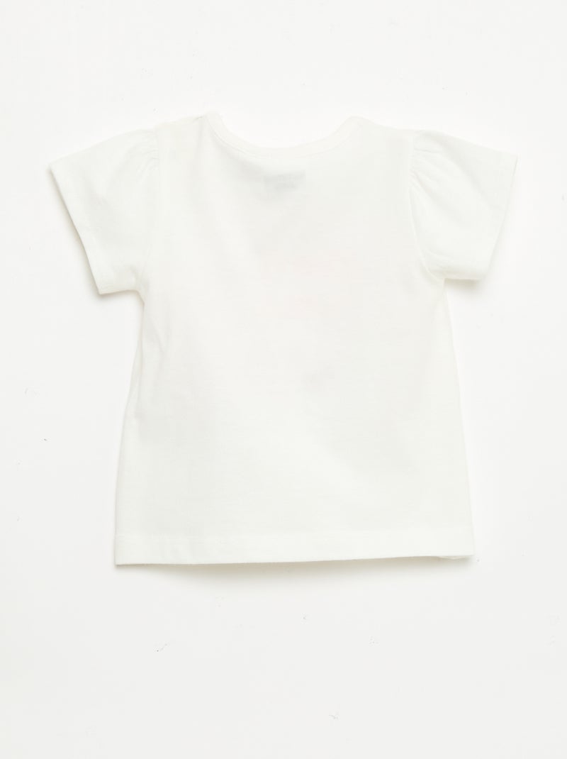 Camiseta estampada 'Hello Kitty' en relieve Blanco - Kiabi