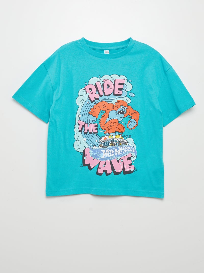 Camiseta estampada 'Hot Wheels' AZUL - Kiabi