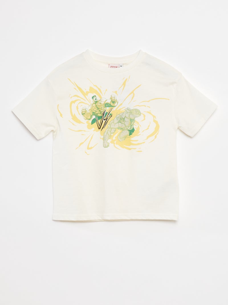 Camiseta estampada 'Hulk' de 'Marvel' BLANCO - Kiabi