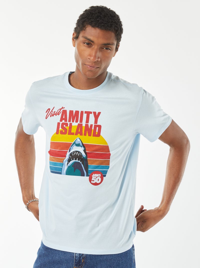 Camiseta estampada 'Jaws' AZUL - Kiabi
