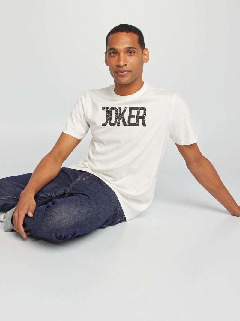 Camiseta estampada 'Joker' BLANCO - Kiabi