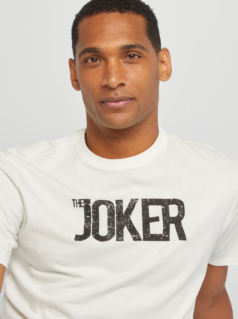 Camiseta estampada 'Joker' BLANCO - Kiabi