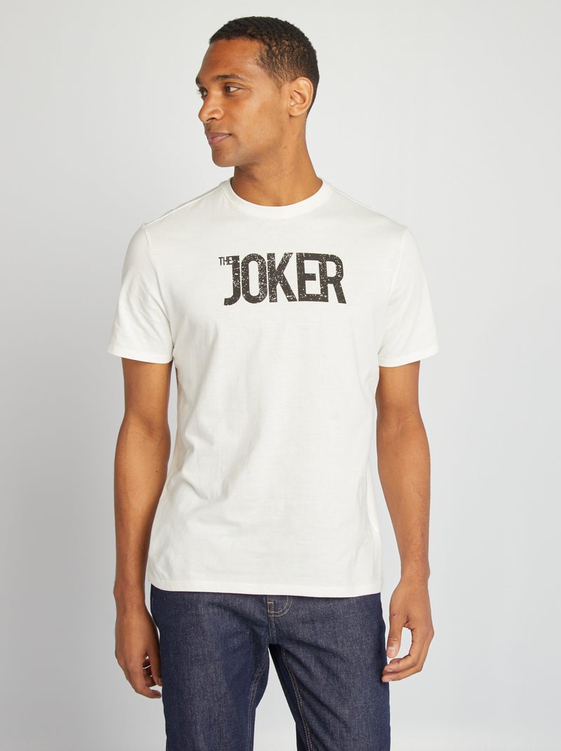 Camiseta estampada 'Joker' BLANCO - Kiabi