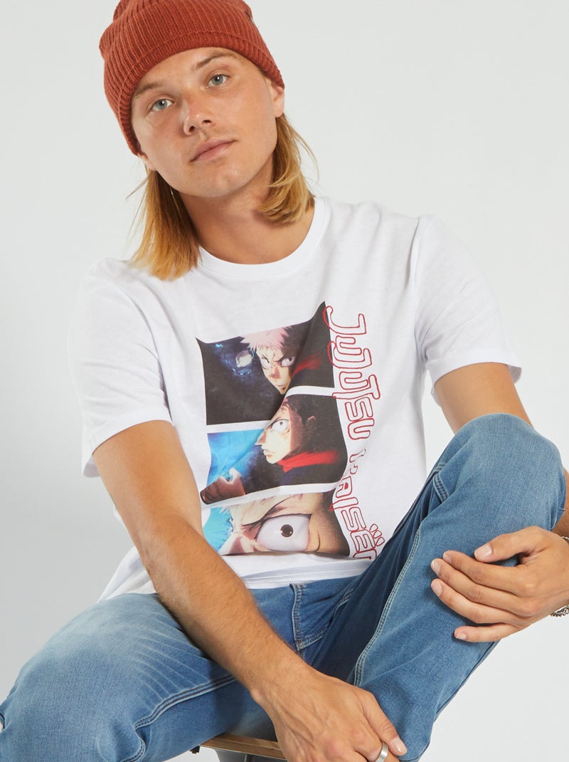 Camiseta estampada 'Jujutsu Kaisen' Blanco - Kiabi