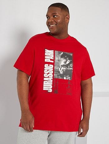 Rebajas camisetas de hombre - Tallas grandes hombre | rojo | Kiabi