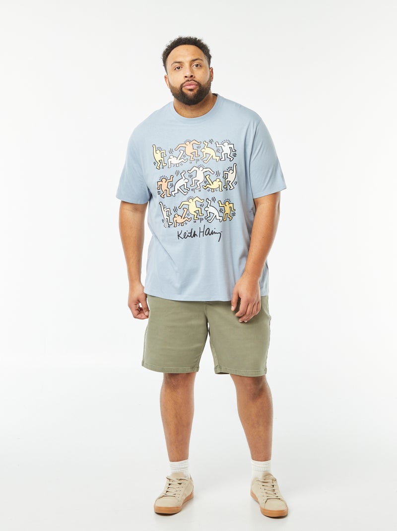 Camiseta estampada 'Keith Haring' AZUL - Kiabi