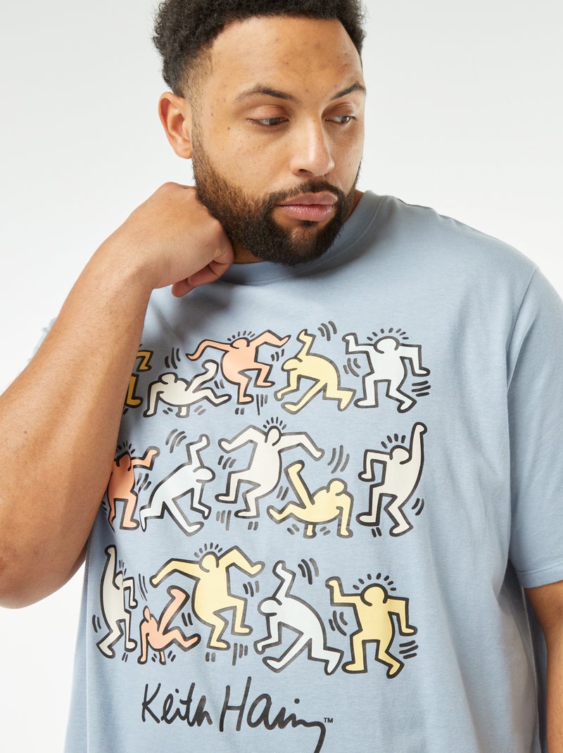 Camiseta estampada 'Keith Haring' AZUL - Kiabi