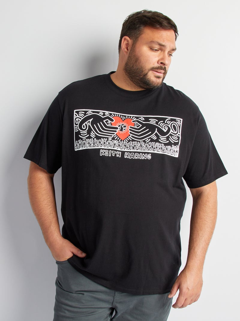 Camiseta estampada 'Keith Haring' negro - Kiabi