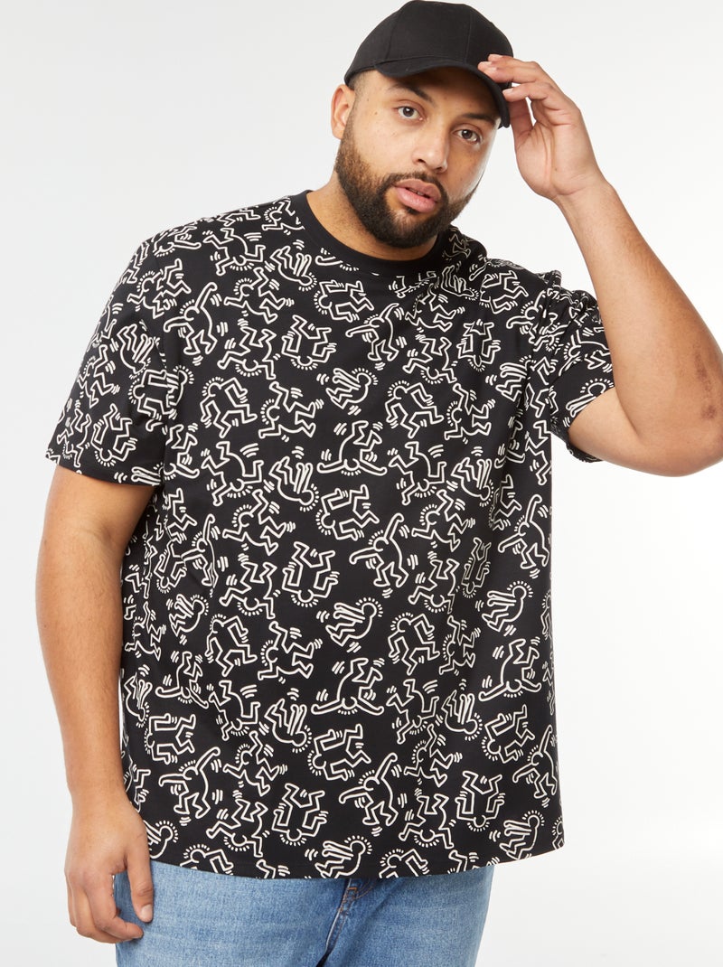Camiseta estampada 'Keith Haring' negro - Kiabi