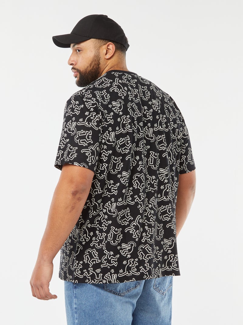 Camiseta estampada 'Keith Haring' negro - Kiabi