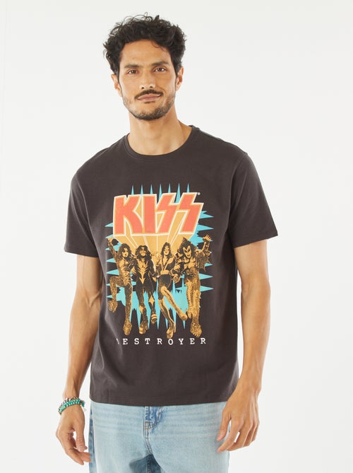 Camiseta estampada 'KISS' - Kiabi