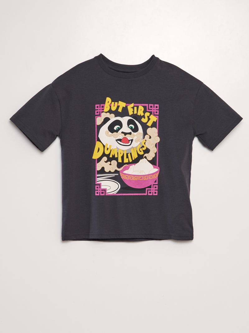 Camiseta estampada 'Kung-fu Panda' GRIS - Kiabi