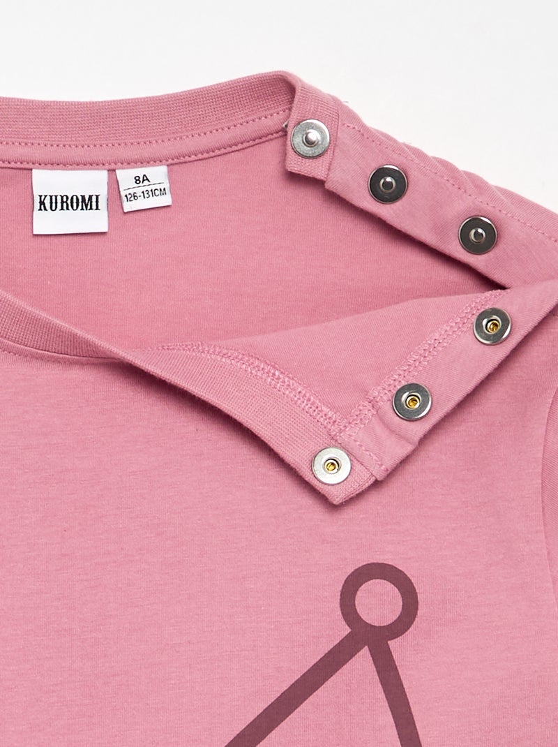 Camiseta estampada 'Kuromi' - colección fácil de poner Rosa - Kiabi