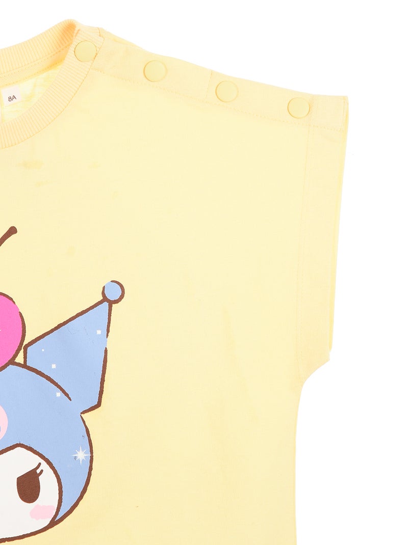 Camiseta estampada 'Kuromi' - Fácil de poner Amarillo - Kiabi